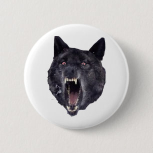 Geisteskrankheitswolf Button