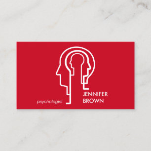 Geisteswissenschaft Menschlicher Kopf Rot Psycholo Visitenkarte