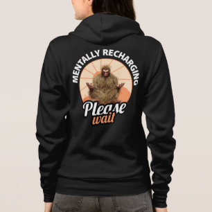 Geistig Aufladen, Bitte Warten Lustiger Bigfoot Hoodie