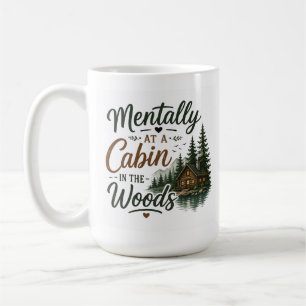Geistig in einer Hütte im Wald Gemütlicher Kaffeeb Kaffeetasse