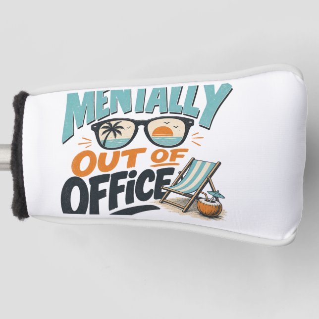 Geistig nicht im Büro Golf Headcover (Vorderseite)