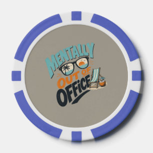 Geistig nicht im Büro Pokerchips