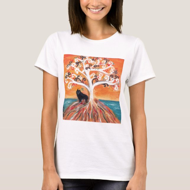 Geistige Baumschönheit der Schipperke-Liebe der T-Shirt (Vorderseite)