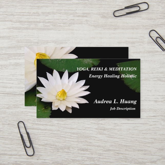 Geistige Expansion/reiner weißer Teich Lotus Visitenkarte (Vorderseite/Rückseite Beispiel)