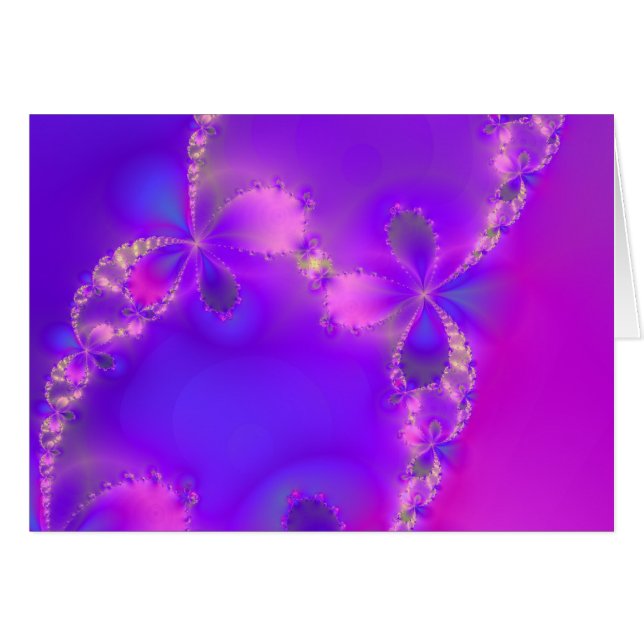 Geistige lila Fraktale Karte (Vorderseite (Horizontal))
