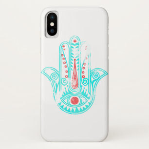Geistige rote aquamarine Watercolor Hamsa Hand von Case-Mate iPhone Hülle
