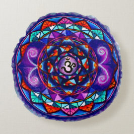 Geistige Schwerkraft-Mandala-kundenspezifisches Rundes Kissen