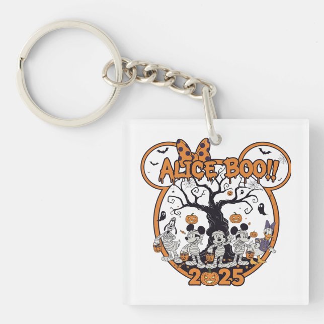 Geistiger Halloween-Crewneck, kuscheliges Spuk-Swe Schlüsselanhänger (Vorderseite)