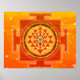 Geistiges Shree Yantra Poster