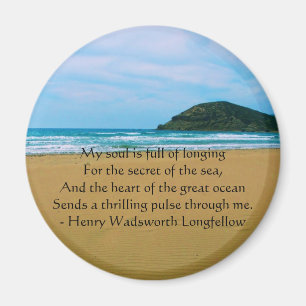 Geistiges Zitat Henry Wadsworth Longfellow Magnet