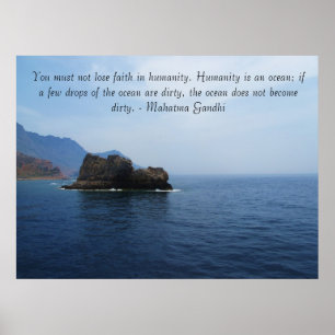 Geistiges Zitat Mahatma Gandhi Poster