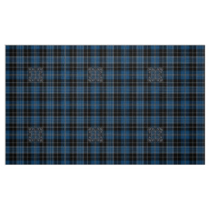 Geistliche Blaue Tartan mit Muster Stoff