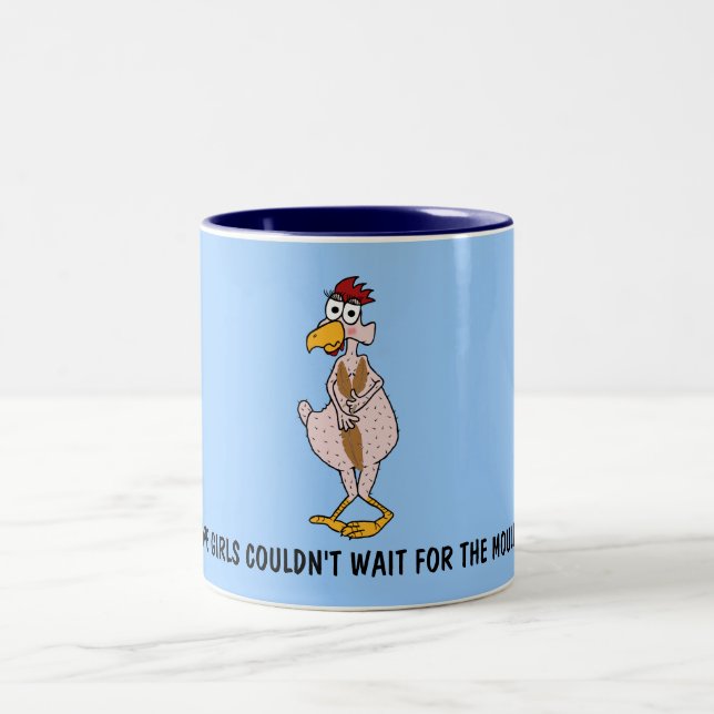 Geistreiches Huhn Zweifarbige Tasse (Mittel)