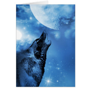 Geistwolf, der am Mond heult