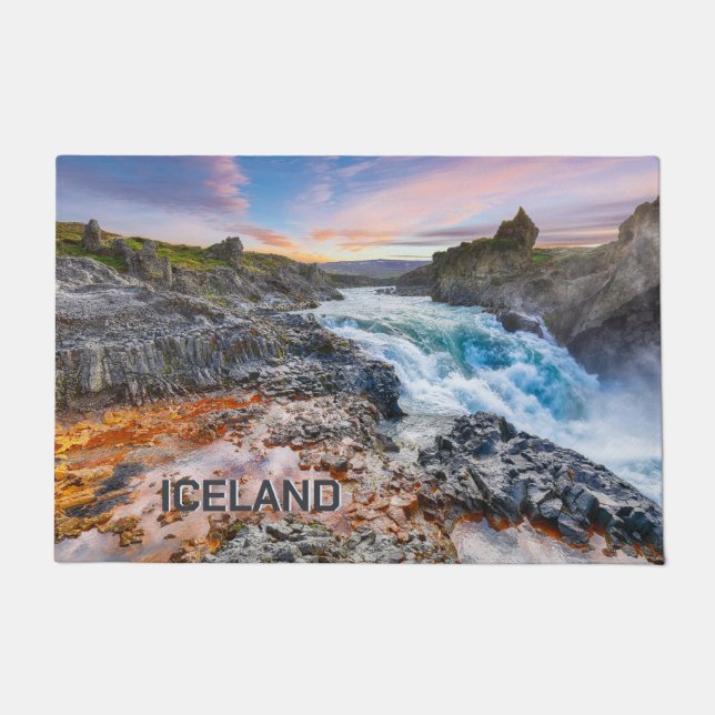 Geitafoss Wasserfälle, Island Fußmatte (Vorderseite)