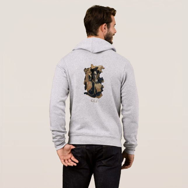 Geji Portrait Hoodie (Schwarz voll)
