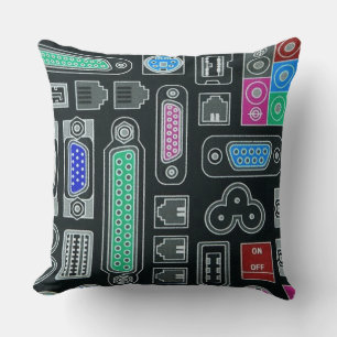 Gek Input Pattern Throw Pillow Kissen