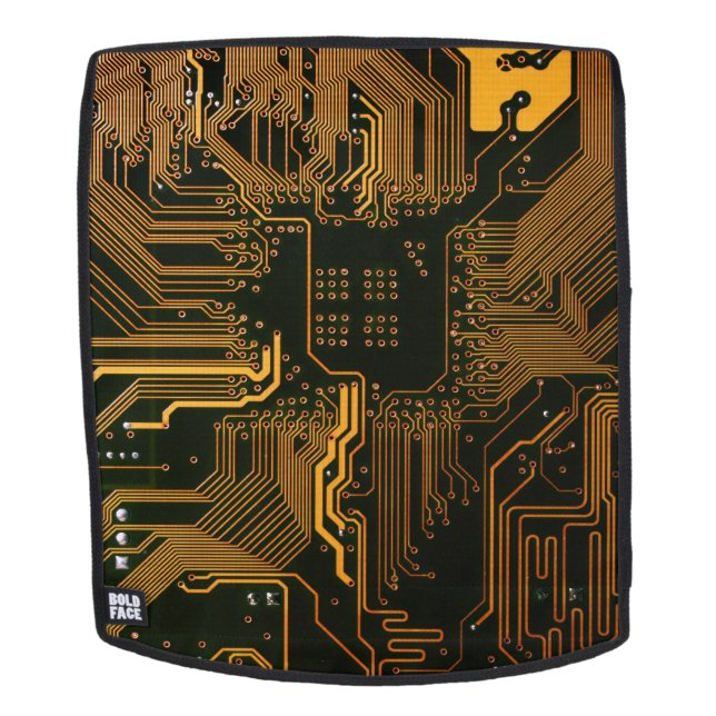 Gek Out Nerd PCB Orange Electronic Circuit Board Rucksack (Abnehmbare Front)