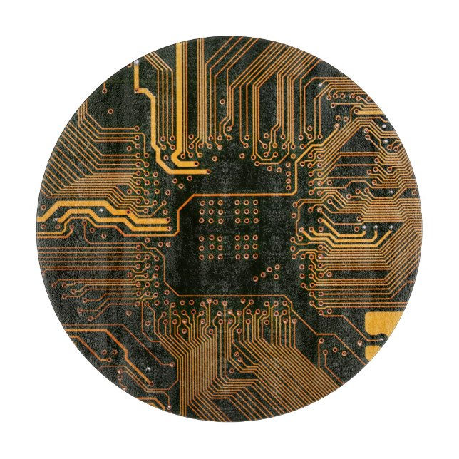 Gek Out Nerd PCB Orange Electronic Circuit Board Schneidebrett (Vorderseite)