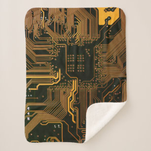 Gek Out Nerd PCB Orange Electronic Circuit Board Sherpadecke