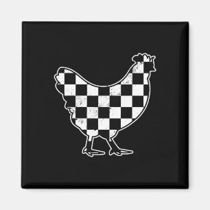 Gekachelter Hühnerbauer Hühner-Rennwagen Jungen Ch Magnet