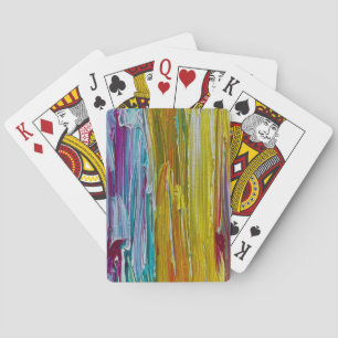 Gekämmtes Blumenfeld Kunst Spielkarten