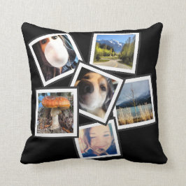 Gekippte coole 6 Instagram Foto-Collage Kissen