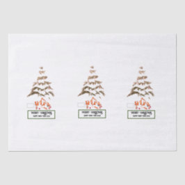 geklappte Begrüßung Seidenpapier