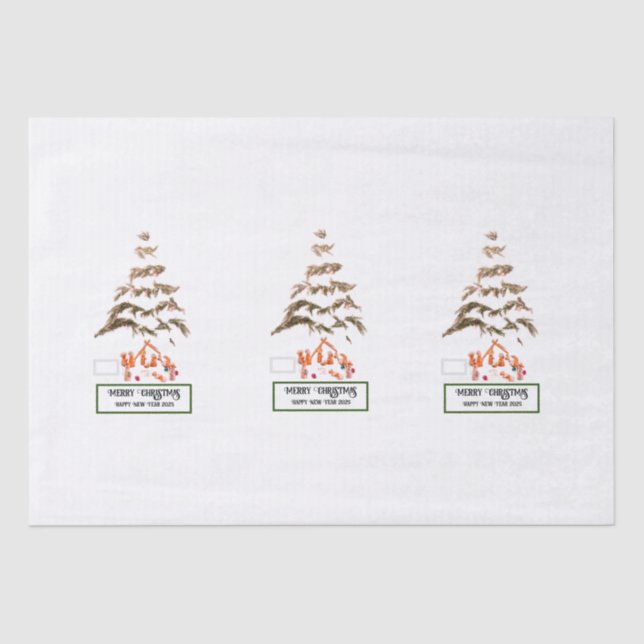 geklappte Begrüßung Seidenpapier (Vorderseite)