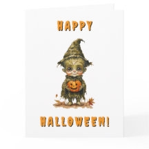 Geklappte Grußkarte zu Halloween
