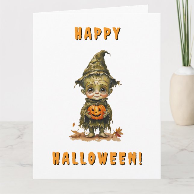 Geklappte Grußkarte zu Halloween Karte (Vorderseite)