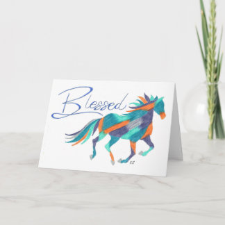 Geklappte Karte Gesegnetes Pferd von Sherry Jarvis