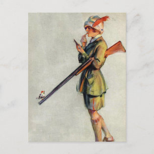 Gekleidet für die Jagd Postkarte
