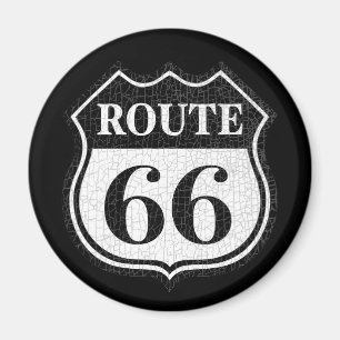 Geknisterter Rte 66 Magnet