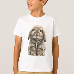 Geknöpfter Sweater Lop Hase Kinder T-Shirt