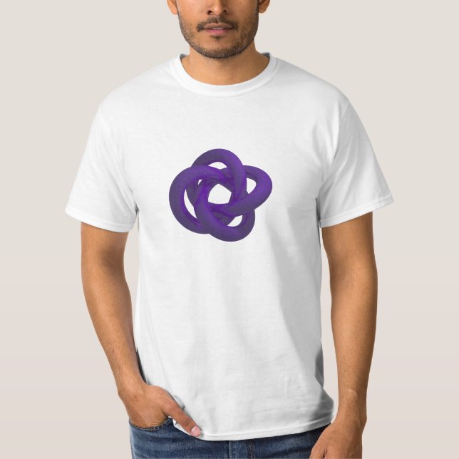 Geknoteter Torus - lila T-Shirt (Vorderseite)