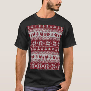 Gekocht, Weihnachten, Eichhörnchen, Vintages Muste T-Shirt