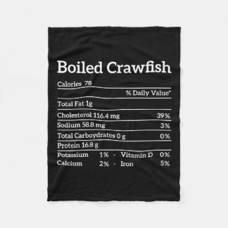 Gekochte Crawfish Nutrition Fakten für die Lebensm Fleecedecke