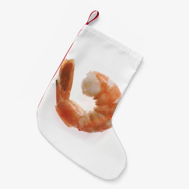 Gekochte Garnele Kleiner Weihnachtsstrumpf (Vorderansicht (hängend))