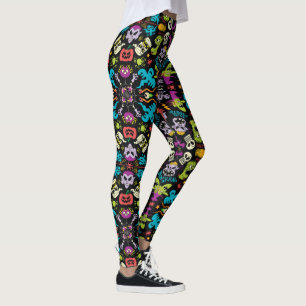 Gekochte Halloweenkreaturen in cooler Musterkonstr Leggings
