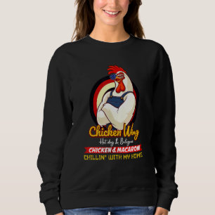 Gekochte Hühnerhühner, gegarter Hund und Bolog Sweatshirt
