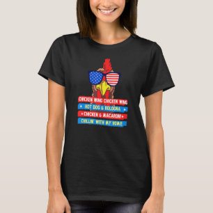 Gekochte Hühnerhühner, gegarter Hund und Bolog T-Shirt