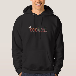 Gekochter schwarzer Kapuzenpulli Hoodie