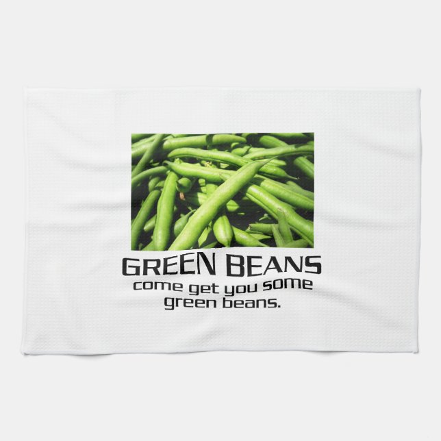 Gekommen erhalten Sie Ihnen einige grüne Bohnen Geschirrtuch (Horizontal)