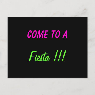 GEKOMMEN ZU EINER FIESTA!!! - Postkarteneinladung Einladungspostkarte