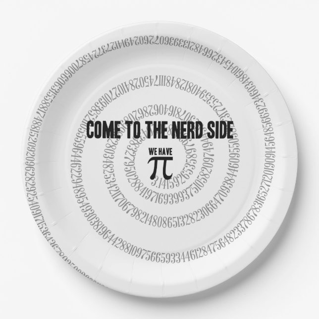 Gekommen zur Nerd-Seite für PU-Typografie-Art Pappteller (Vorderseite)