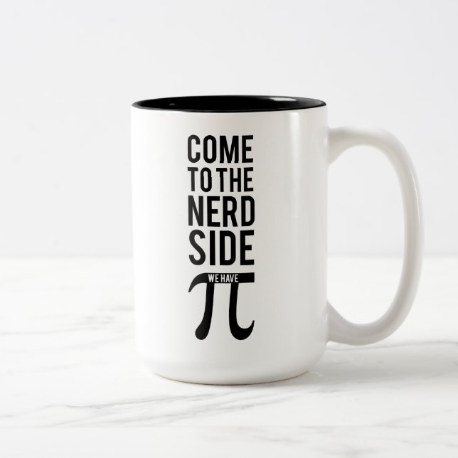 Gekommen zur Nerd-Seite Zweifarbige Tasse (Rechts)