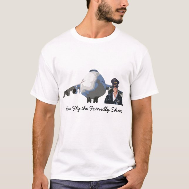 Gekommene Fliege die freundlichen Himmel T-Shirt (Vorderseite)