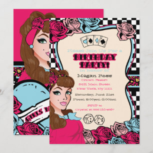Gekreuzt, Button-up, Rock-A-Billy Einladung
