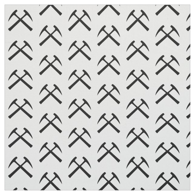 Gekreuzte Felsen-Hämmer Stoff (Muster)